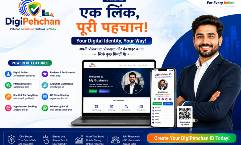 भारत के छोटे व्यवसायों और प्रोफेशनल्स के लिए लॉन्च हुआ DigiPehchan – एक लिंक, पूरी पहचान
